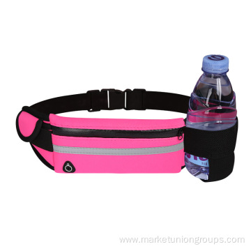 Outdoor Neoprene Waterproof Hiking Cycling Running Belt Waist Bag Sport Fanny Pack With Water Bottle Holder